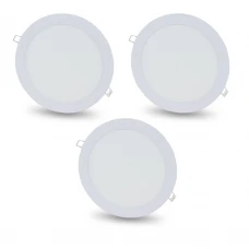 Комплект из 3-х светильников светодиодных LIGHTWELL LW-R-RCD-18 18 W круг встроенный
