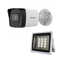 Комплект: IP-відеокамера 2 Мп Hikvision DS-2CD1023G2-IUF (2.8 мм) з вбудованим мікрофоном + ІЧ-прожектор Lightwell LW12-140IR45-220