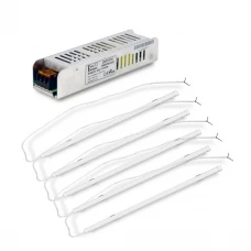 Комплект из 5-ти светильников LED линейных 450мм 10Вт 6500K Faraday Electronics + Блок питания Full Energy BGL1-12V60W 12В/5А/60Вт