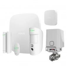 Комплект бездротової сигналізації Ajax StarterKit Cam (8EU) UA white + Вимикач Ajax LightSwitch 1-gang White одноклавішний + Реле Ajax OutletCore