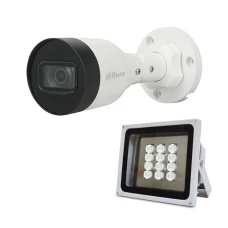 Комплект: IP-видеокамера 4 Мп Dahua DH-IPC-HFW1431S1P-S4 (2.8мм) + ИК-прожектор Lightwell LW12-100IR60-220
