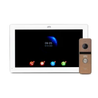 Комплект видеодомофона ATIS AD-1070FHD/T White с поддержкой Tuya Smart + AT-400HD Gold