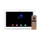 Комплект видеодомофона ATIS AD-1070FHD/T White с поддержкой Tuya Smart + AT-400HD Gold