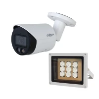 Комплект: IP-видеокамера 4 Мп Dahua DH-IPC-HFW2449S-S-IL (2.8 мм) с двойной подсветкой + ИК-прожектор Lightwell LW9-100IR45-220