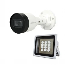 Комплект: IP-видеокамера 2 Мп Dahua DH-IPC-HFW1230S1-S5 2.8mm + ИК-прожектор Lightwell LW12-140IR45-220