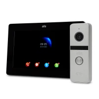 Комплект Wi-Fi відеодомофонa 7" ATIS AD-770FHD/T-Black з підтримкою Tuya Smart + AT-400HD Silver