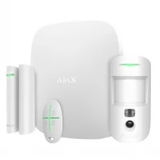 Комплект бездротової сигналізації Ajax StarterKit Cam HDR White — 2G, Ethernet, фотоверифікація тривог