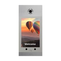 Багатоабонентська IP панель виклику Bas-IP AA-14FBIS silver з розпізнаванням облич і зчитувачем UKEY для IP-домофонів