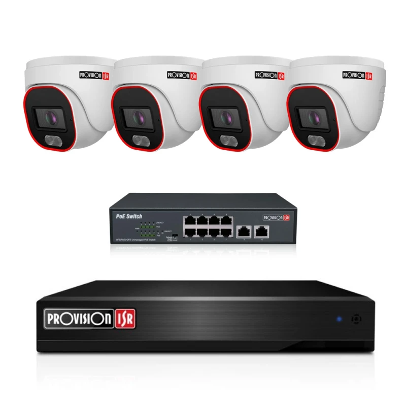 Комплект IP відеоспостереження 4Мп Provision-ISR, купол, розширення