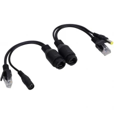 Passive PoE перехідник IP+DC - Extender over UTP, Waterproof (вологозахищений) Black
