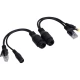 Passive PoE перехідник IP+DC - Extender over UTP, Waterproof (вологозахищений) Black