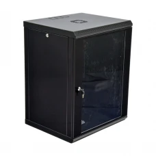 Шафа серверна SteelNet 18U 600 x 600 для мережевого обладнання (скло, чорний)