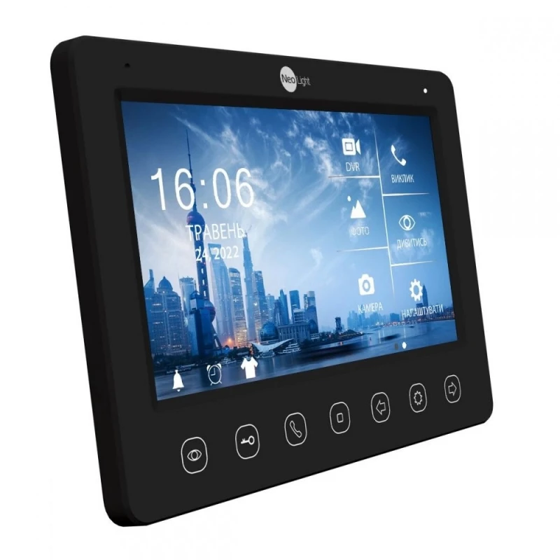 Відеодомофон 7" NeoLight KAPPA+ HD WF Black з детектором руху і записом відео