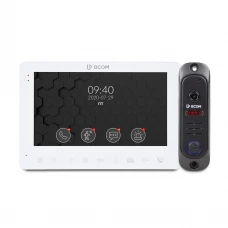 Комплект відеодомофона BCOM BD-780 White Kit: відеодомофон 7" і відеопанель