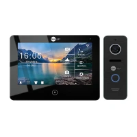 Комплект відеодомофона Neolight NeoKIT HD Pro WF B/Black: відеодомофон 7" з Wi-Fi з детектором руху і 2 Мп відеопанель