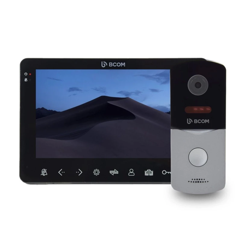 Комплект відеодомофона BCOM BD-780FHD Black + BT-390FHD відеодомофон 7" з детектором руху та відеопанель