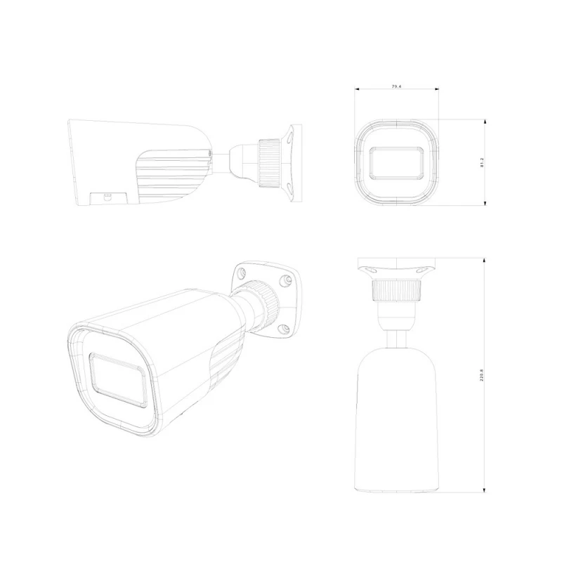 IP-відеокамера 5 Мп Provision-ISR BMH-THERMAL-3-V2 теплова (3.2 мм) + оптична (4 мм) для системи відеонагляду