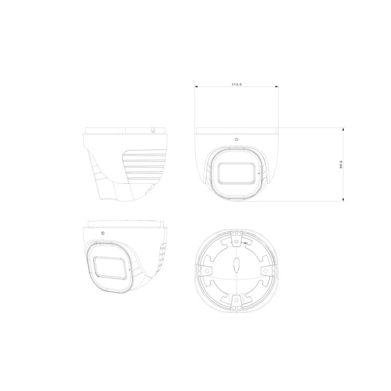 IP-відеокамера 5 Мп Provision-ISR DH-THERMAL-3-V2 теплова (3.2 мм) + оптична (4 мм) для системи відеонагляду