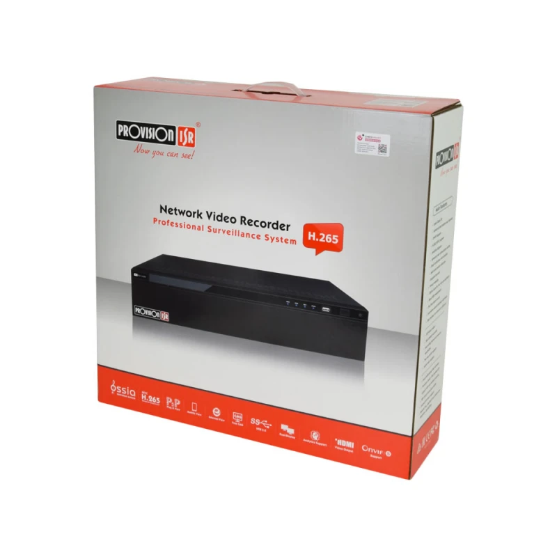 IP-відеореєстратор 64-канальний Provision-ISR NVR16-641600RFAN(2U) з розпізнаванням облич для систем відеоспостереження