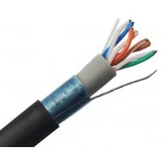 Кабель вита пара Atcom (13426) Premium FTP cat5e, 4х2х0,5мм, мідь, для зовнішніх робіт PVC+PVE, 305м