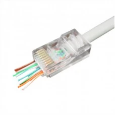 Конектор RJ 45 Cablexpert (LC-PTU-01/100) з сквозними отворами (100 шт/уп)