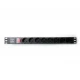 Блок розеток EServer 1U 19" (WT-2261A-GER-8WAY-WO) 8 розеток, Black