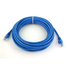 Патч-корд литой, UTP, RJ45, Cat.5e, 15m, синій