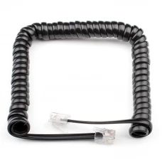 Кабель телефонний Atcom (17373) спіральний, 4P4C, 2м, чорний