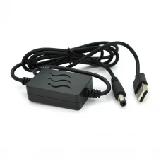 Кабель для роутера 5.5/2.1mm(M)=> USB2.0 (Input: 5V/Out:12V), 1м, Black, OEM (29943/29943)