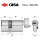 Цилиндр CISA ASIX P8 70T (30*40T) никель матовый 5 ключей