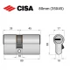 Цилиндр CISA ASIX P8 PRO 80 (35*45) никель матовый 5+1 ключ