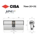 Цилиндр CISA AP4 S 70 (35*35) никель матовый 5 ключей