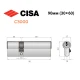 Циліндр CISA C3000 90 (30*60) нікель матовий 5 ключів