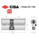 Цилиндр CISA RX (модульный) 130 (50*80) никель матовый 5 ключей