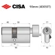 Цилиндр CISA C2000 90T (40*50T) никель матовый 5 ключей