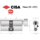 Цилиндр CISA RX (модульный) 70T (35*35T) никель матовый 5 ключей
