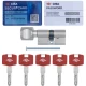 Цилиндр CISA RX (модульный) 100T (35*65T) никель матовый 5 ключей