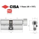 Цилиндр CISA RX (модульный) 115T (45*70T) никель матовый 5 ключей