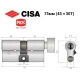 Цилиндр CISA RX (модульный) 75T (45*30T) никель матовый 5 ключей