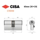 Цилиндр CISA C3000 60 (30*30) никель матовый 3 ключа