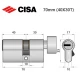 Цилиндр CISA ASIX P8 70T (40*30T) никель матовый 3 ключа