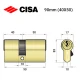 Циліндр CISA LL 08010 90 (40*50) латунь матова