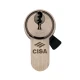 Цилиндр половинка CISA C3000 40 (30*10) никель матовый 3 ключа