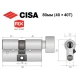 Цилиндр CISA RX (модульный) 80T (40*40T) никель матовый 5 ключей