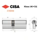 Цилиндр CISA C3000 90 (40*50) никель матовый 5 ключей