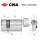 Цилиндр CISA C2000 90T (30*60T) никель матовый 3 ключа