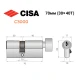 Циліндр CISA C3000 70T (30*40T) нікель матовий 5 ключів