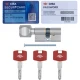 Цилиндр CISA RX (модульный) 80T (45*35T) никель матовый 3 ключа