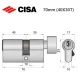 Цилиндр CISA C2000 70T (40*30T) никель матовый 5 ключей