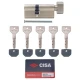Цилиндр CISA ASIX P8 100T (40*60T) никель матовый 5 ключей